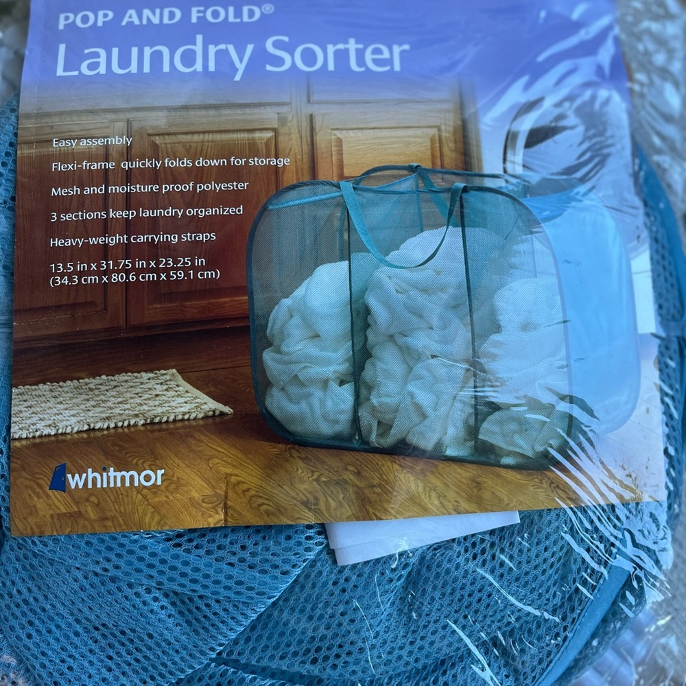 Whitmor Blue Laundry Sorter